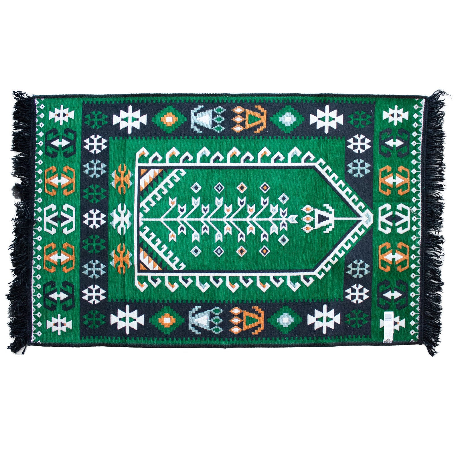 tapis kilim vert décoration hippie